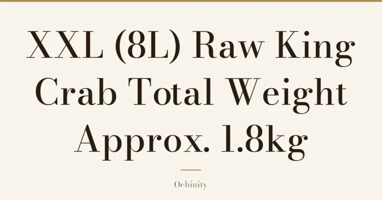 Featured image (no photo) showing only the title "XXL (8L) Raw King Crab Total Weight Approx. 1.8kg" in large centered text