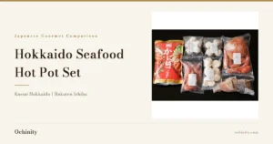 Featured image for the Hokkaido Seafood Hot Pot Set article: a product photo on the right, with the headline "Hokkaido Seafood Hot Pot Set" and shop name "Kassai Hokkaido | Rakuten Ichiba" on the left