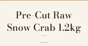 Featured image (no photo) showing only the title "Pre-Cut Raw Snow Crab 1.2kg" in large centered text