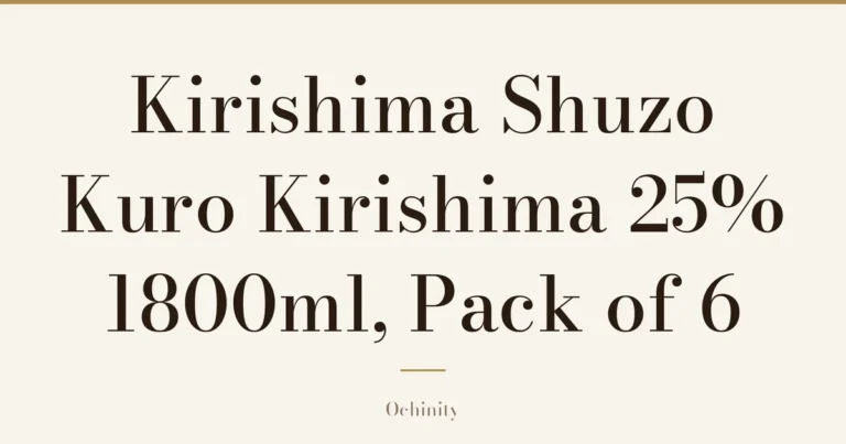 Featured image (no photo) showing only the title “Kirishima Shuzo Kuro Kirishima 25% 1800ml, Pack of 6” in large centered text