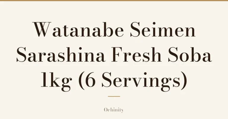 Featured image (no photo) showing only the title “Watanabe Seimen Sarashina Fresh Soba 1kg (6 Servings)” in large centered text