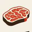 霜降りの牛肉のイラスト