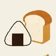 おにぎりと食パンのイラスト