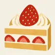 いちごのショートケーキのイラスト